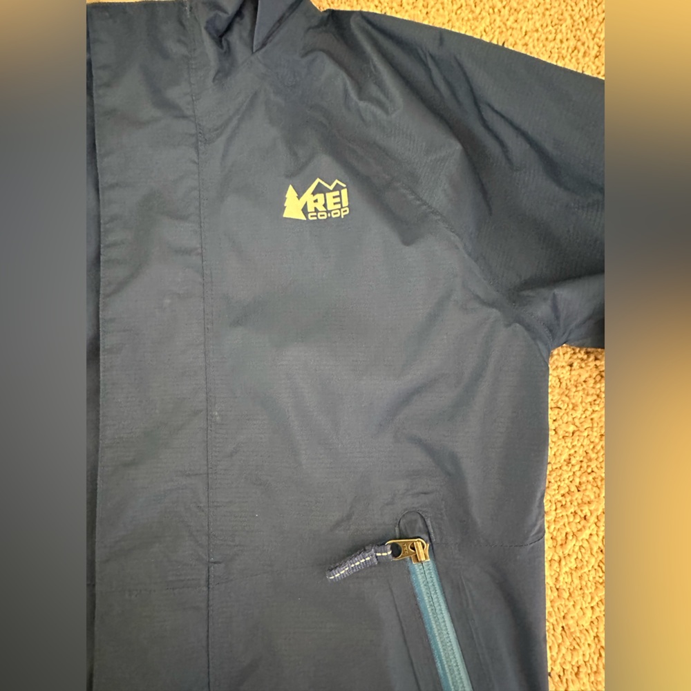 REI Blue Hooded Jacket boys size small - Picture 2 of 5